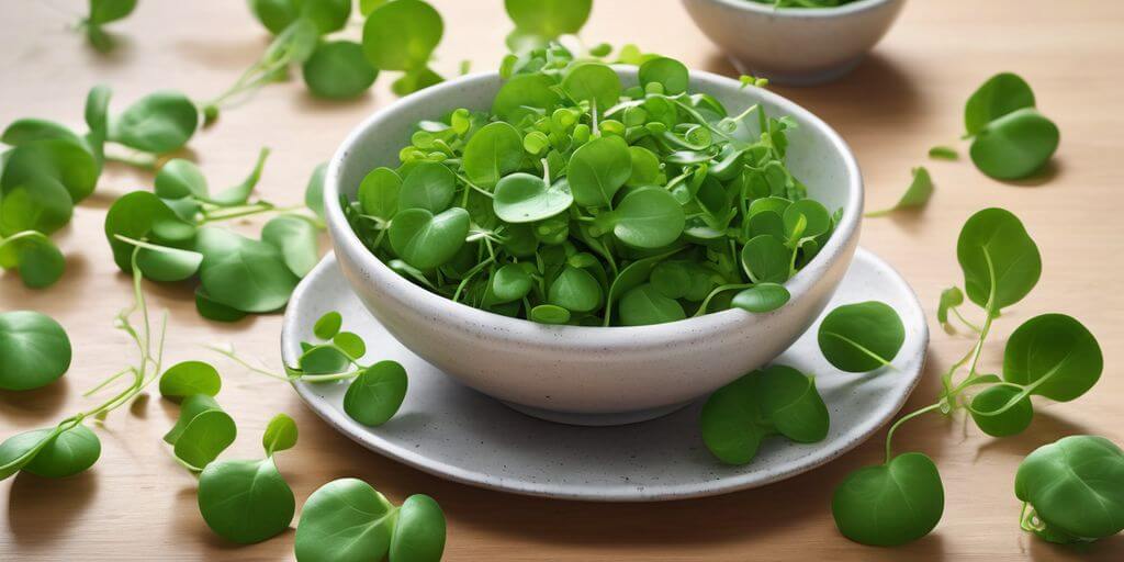 watercress in a fresh salad bowl