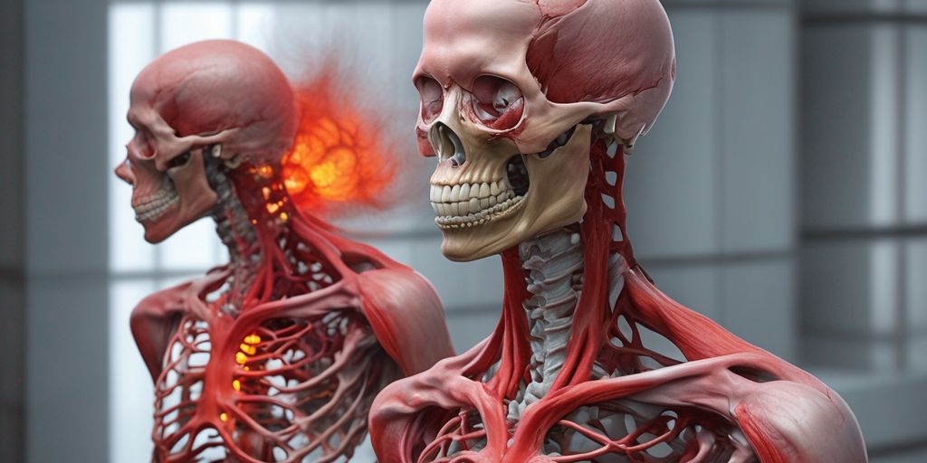 Pulmão humano com inflamação e muco.