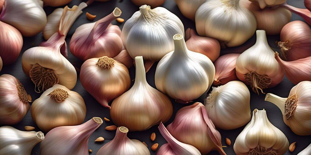 garlic cloves heart shape
