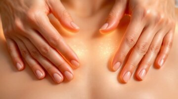 Mãos aplicando massagem anti-celulítica em pele lisa.