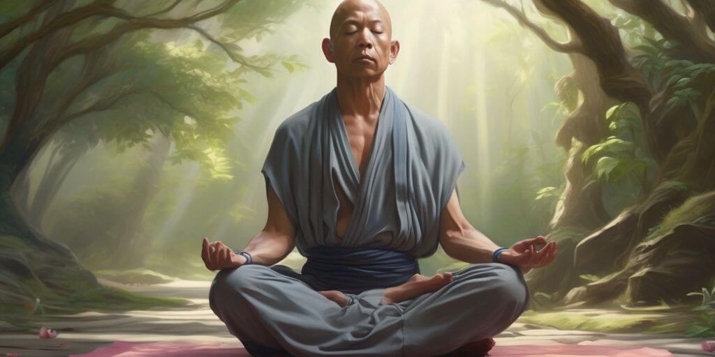 person meditating