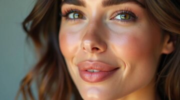 Rosto feminino com pele lisa e radiante após Botox.
