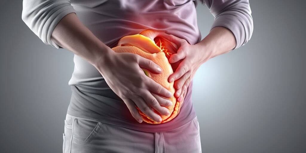 stomach pain illustration