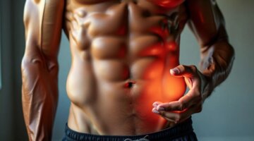Pessoa fit com abdominais tonificados