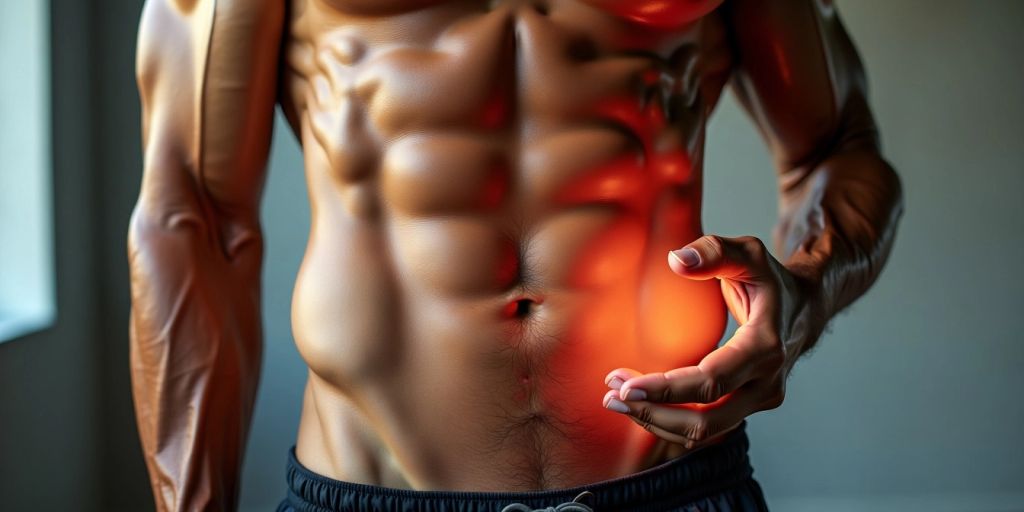 Pessoa fit com abdominais tonificados