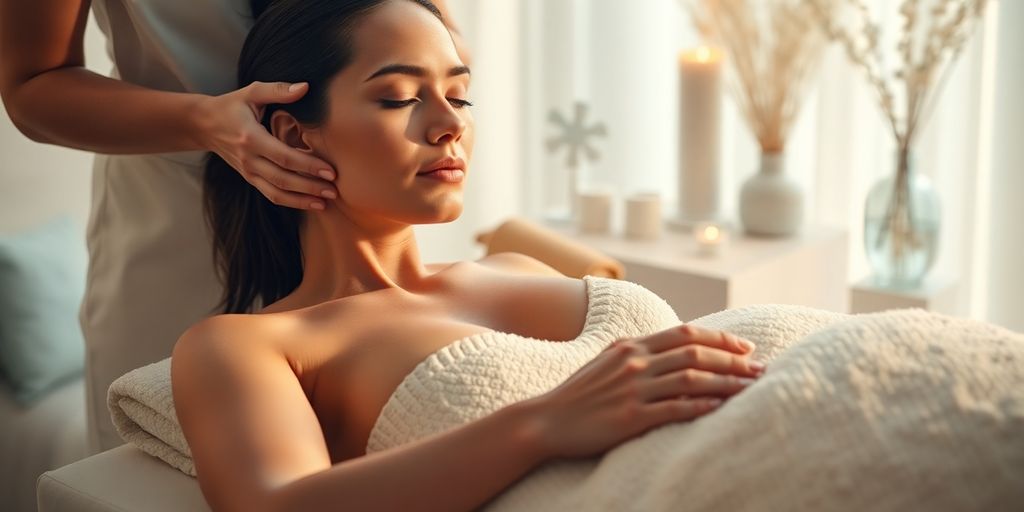 Mulher recebendo tratamento de Endermologie em um spa.