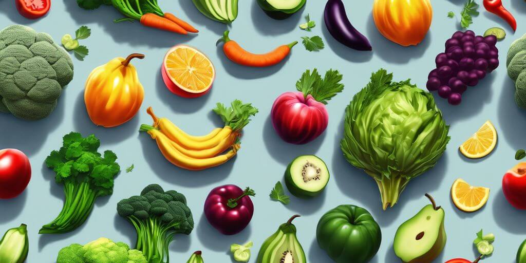 healthy food iron rich vegetables and fruits