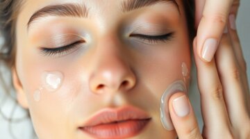 Rosto de mulher recebendo tratamento de peeling.