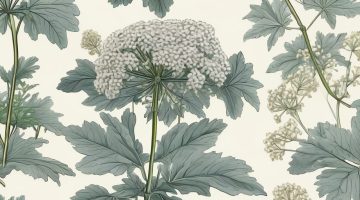 Angelica plant medicinal properties illustration