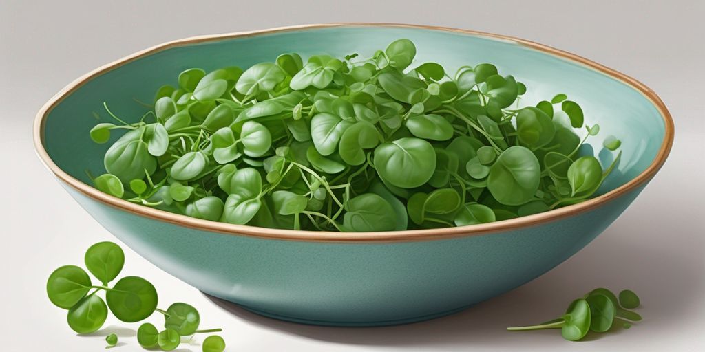 watercress in a fresh salad bowl