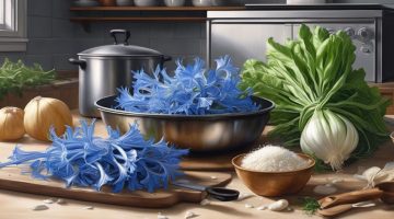 cooking chicory in kitchen