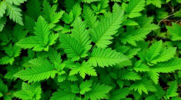 Urtiga verde em ambiente natural, simbolizando saúde.