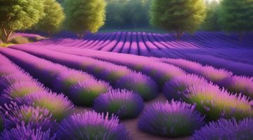 lavender field in home garden