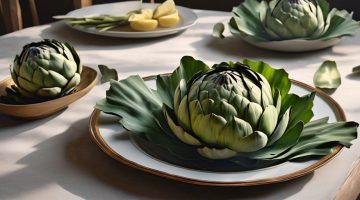 artichoke dishes on table
