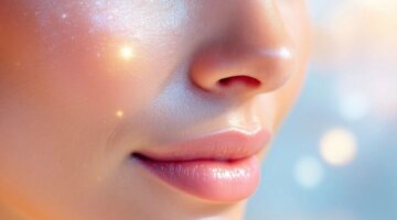 Pele radiante e saudável com tom luminoso.